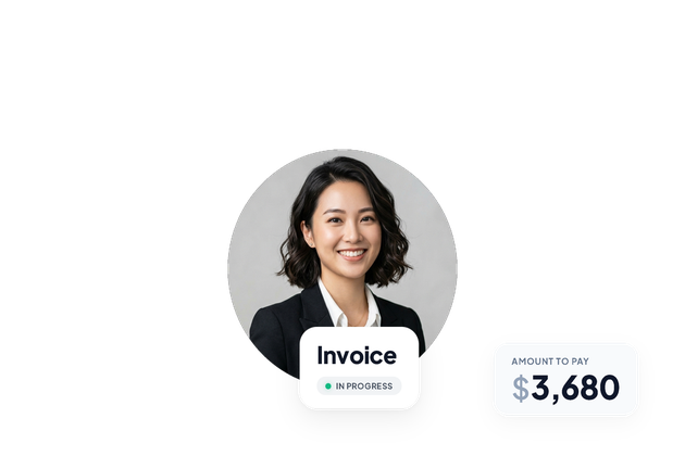 Business creates a multi-currency invoice